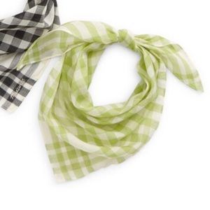 Madewell Plaid Chartreuse Triangle Bandana